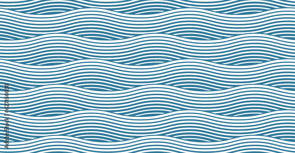 Seamless pattern with blue waves Seamless pattern with blue waves