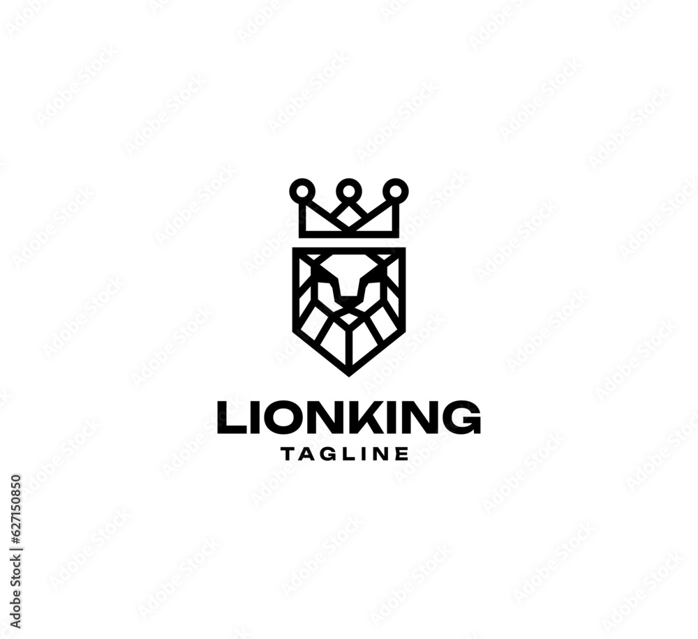 lion king shield logo vector design , Royal Lion crown logo template. Elegant gold Leo crest symbol. lion king shield logo vector design , Royal Lion crown logo template. Elegant gold Leo crest symbol.