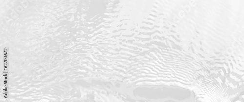 Blurred ripple water texture on white background, white water with ripples on the surface, water waves with shining pattern texture background.