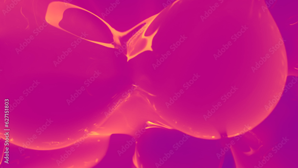 orange and pink fantastic gentle bubbles from alien planet - abstract 3D illustration orange and pink fantastic gentle bubbles from alien planet - abstract 3D illustration