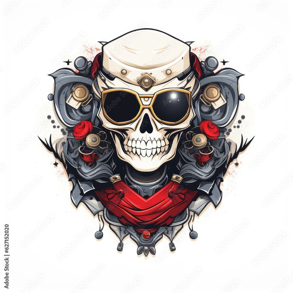 Skull Punk rock Logo design inspiration,design element for logo,poster,card,benner,emblem,t shirt. AI Generative Skull Punk rock Logo design inspiration,design element for logo,poster,card,benner,emblem,t shirt. AI Generative