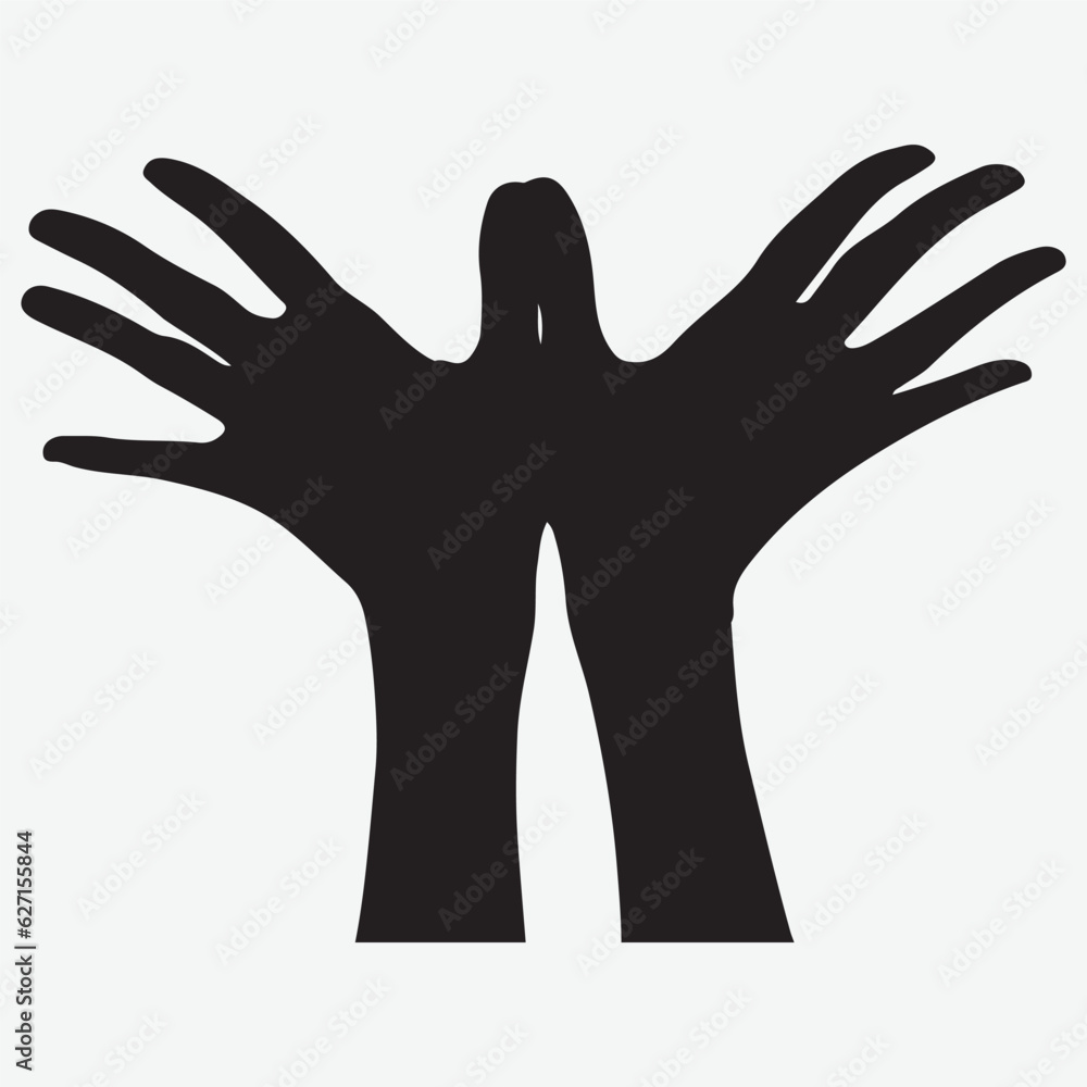 Obraz premium Embodying Elegance, Graceful Silhouettes of Womanly Beauty - Hands and Gestures