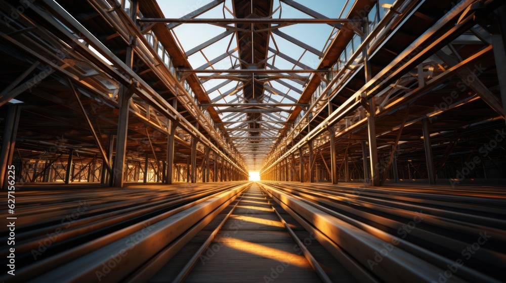 steel roof structure broad angle lens steel roof structure broad angle lens