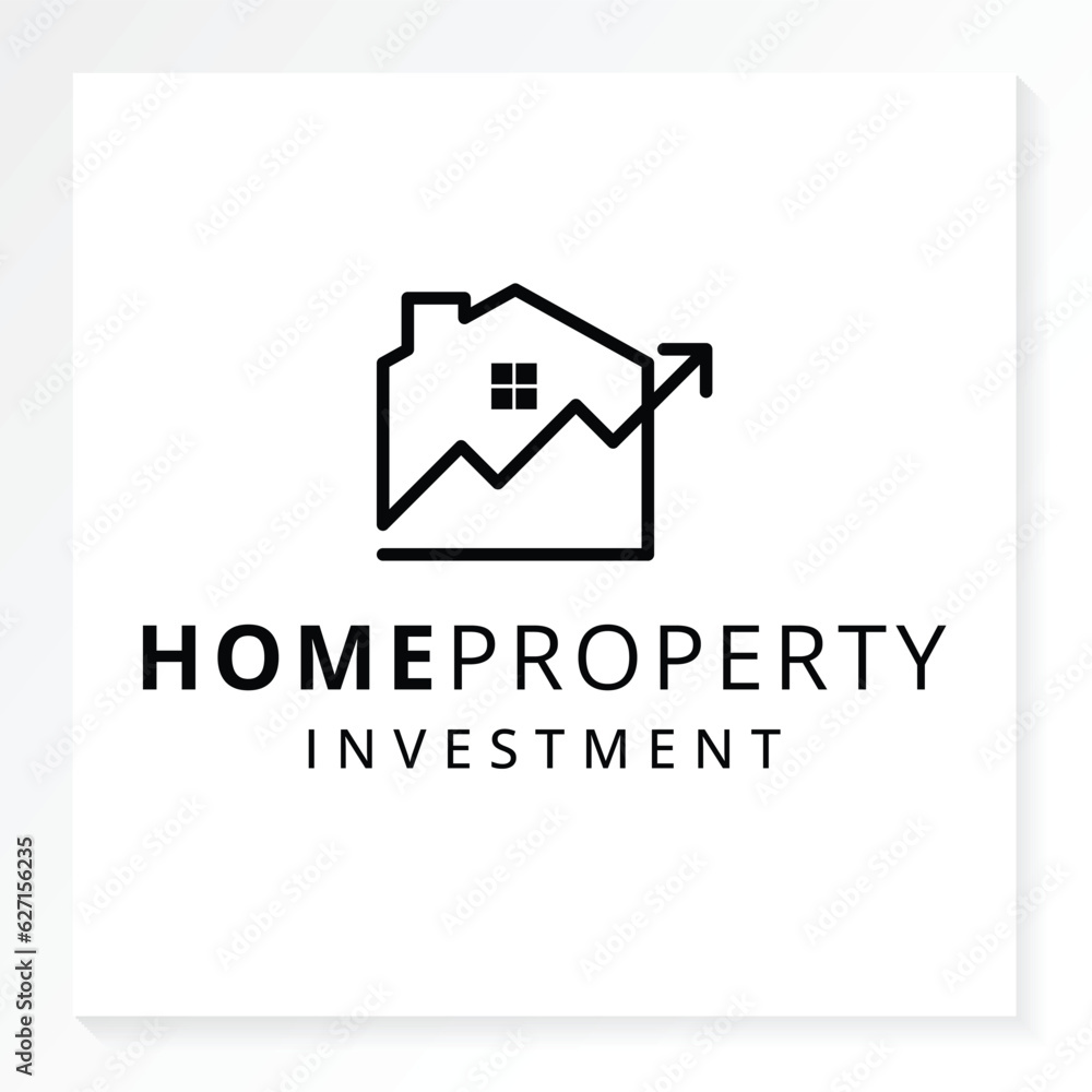 Home property investment logo isolated in white Home property investment logo isolated in white