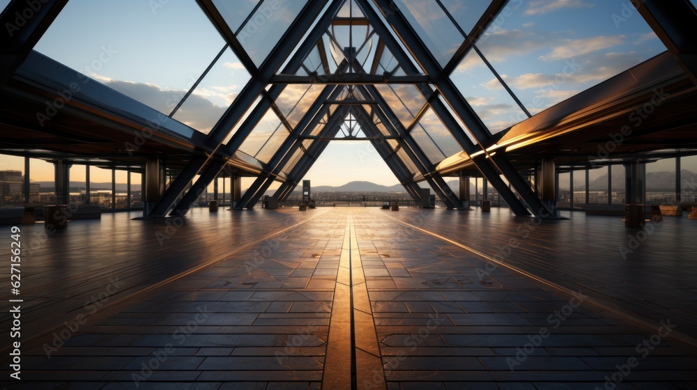 steel roof structure broad angle lens steel roof structure broad angle lens
