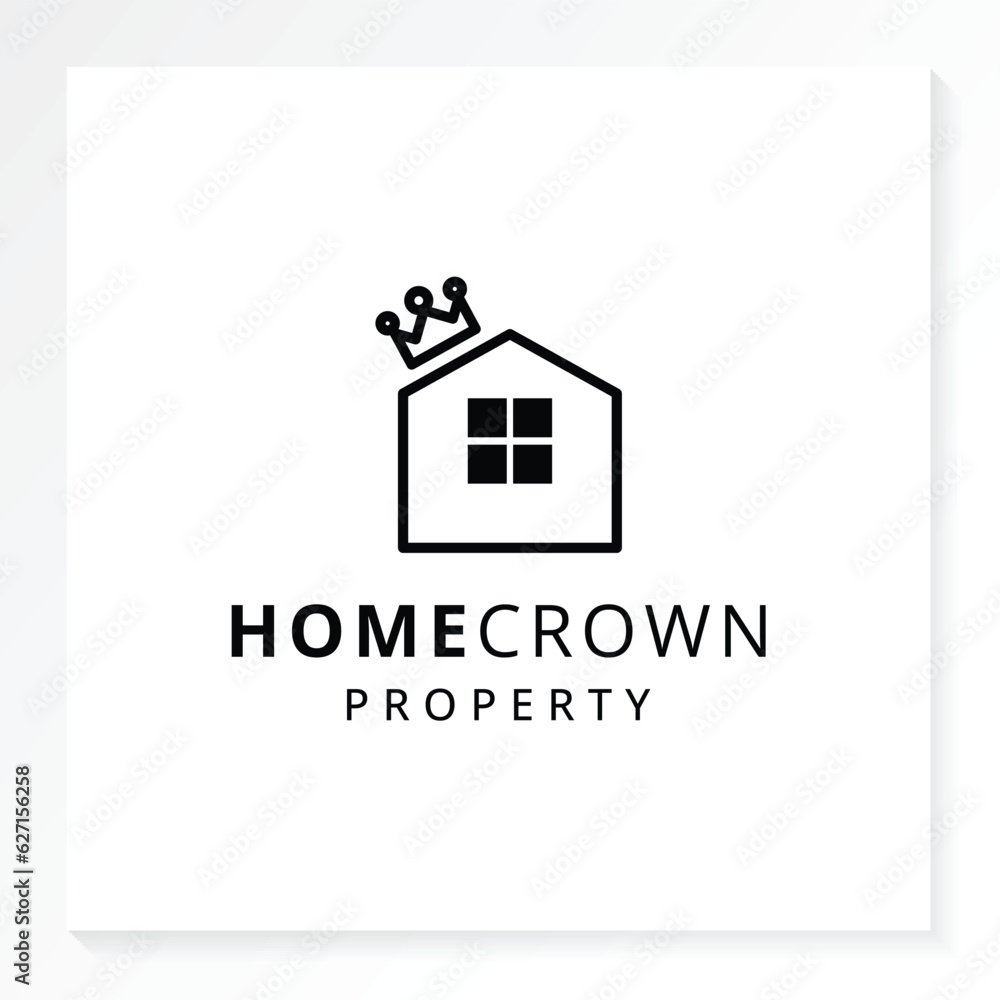 home crown property logo isolated in white