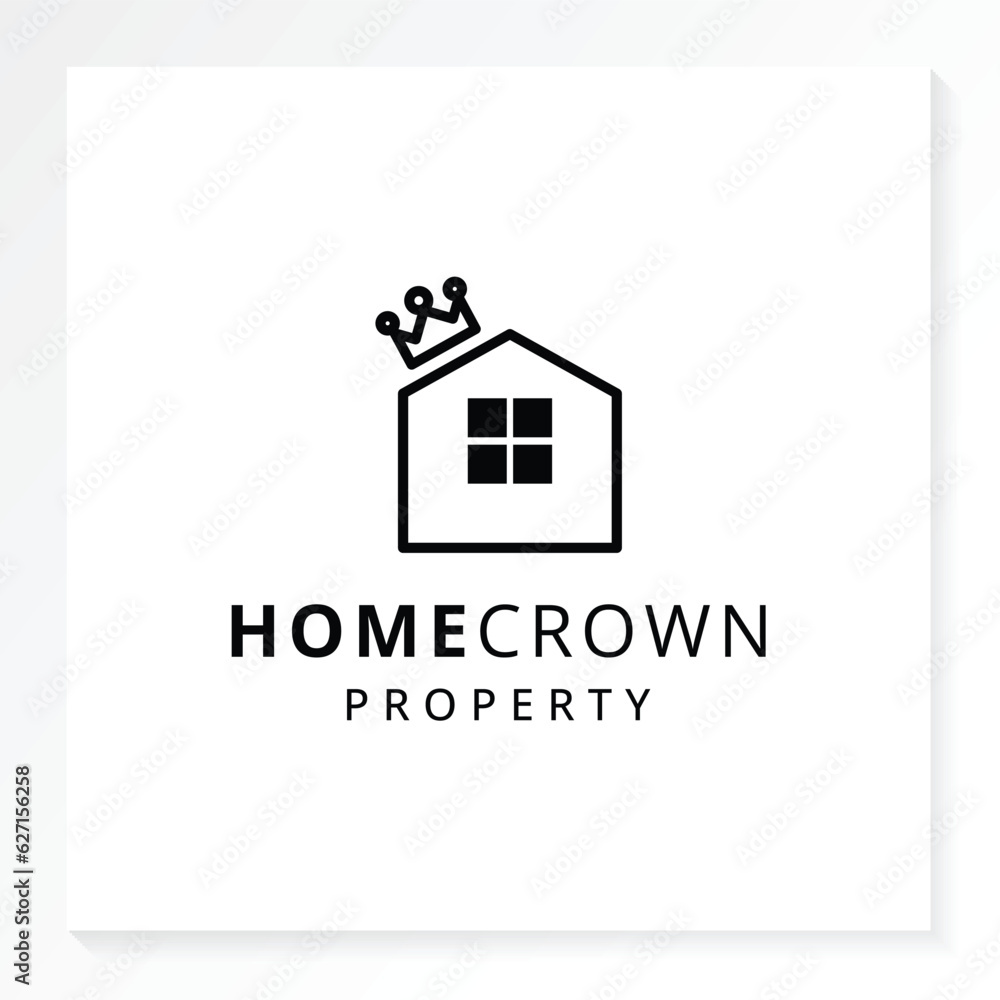home crown property logo isolated in white home crown property logo isolated in white