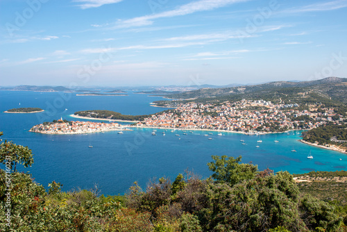Panoramic view Primošten in the state of Šibenik-Knin Croatia