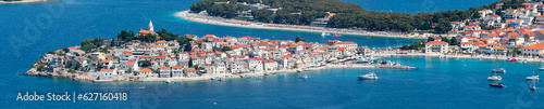 Panoramic view Primošten in the state of Šibenik-Knin Croatia