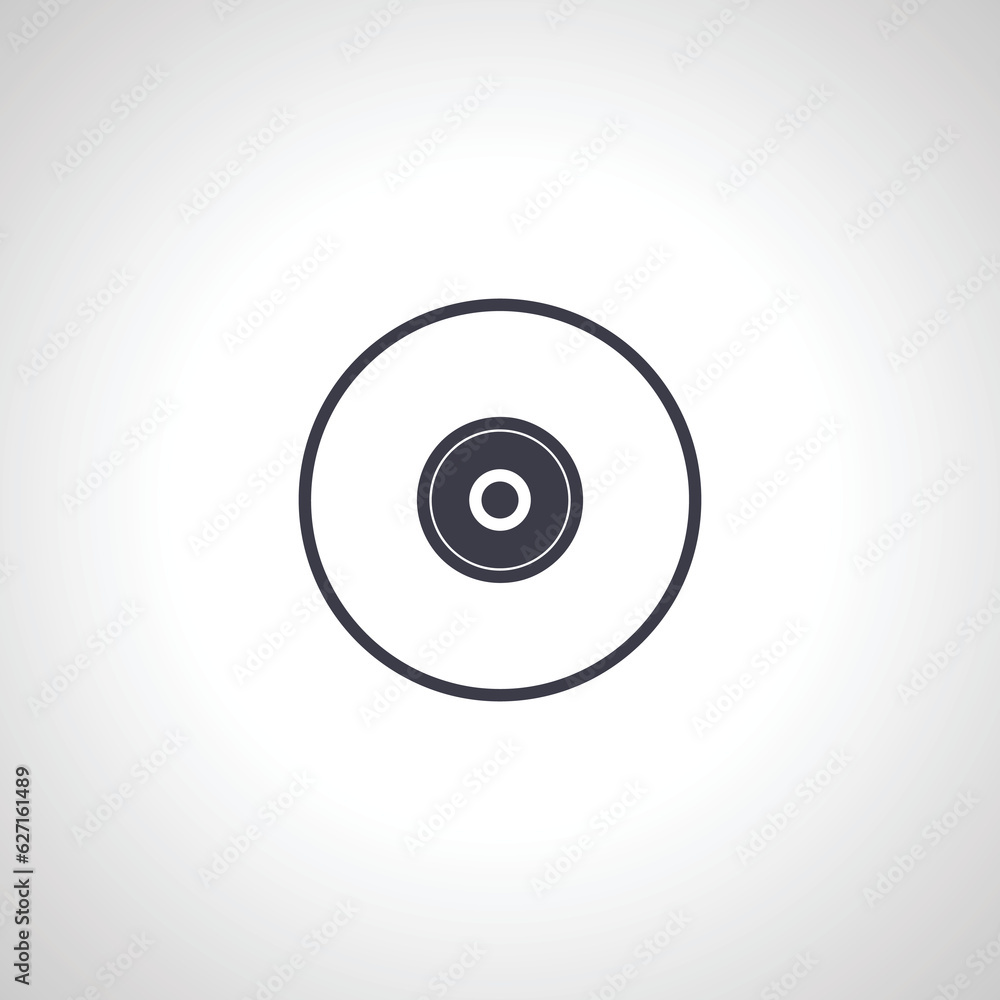 Vinyl plate disc icon. Music retro icon. Vinyl plate disc icon. Music retro icon.
