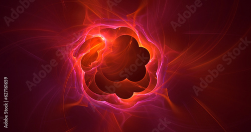 3D rendering abstract round hole light background 
