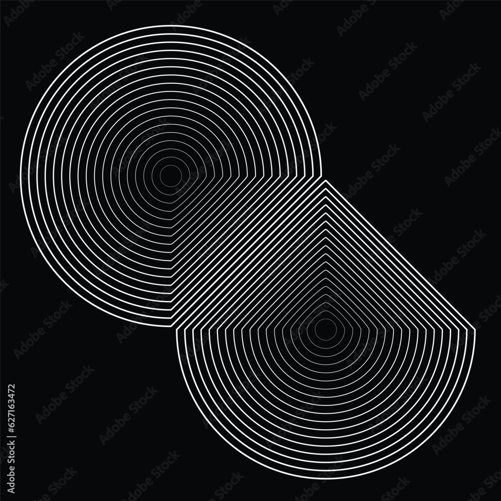 Lines in Circle Form .Square Vector Illustration .Technology round Logo . Design element . Abstract Geometric shape . Lines in Circle Form .Square Vector Illustration .Technology round Logo . Design element . Abstract Geometric shape .