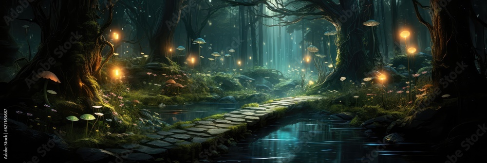 Enchanting Path Through A Magical Forest. History Of Magical Forests, Exploring A Magical Forest, Types Of Magical Creatures, Healing Benefits Of Nature