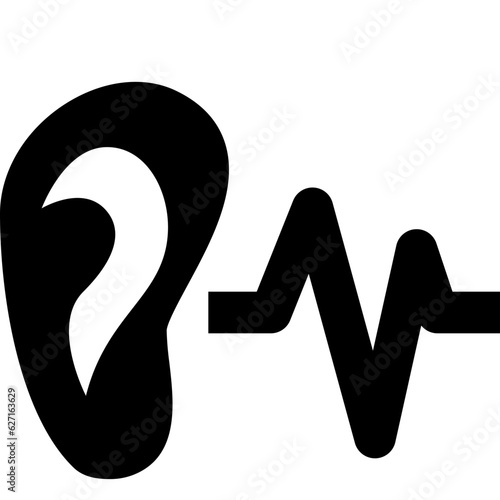 listener skill black solid icon
