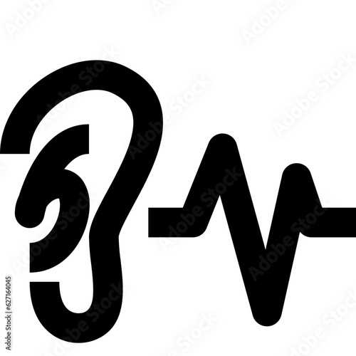 listener skill black outline icon