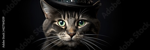 Quirky Cat Posing In A Magicians Top Hat. Cat Poses, Cat In Magic Hat, Magic Trick, Quirky Cats, Magicians, Ball Of Yarn, Owner Interaction, Magic Top Hat