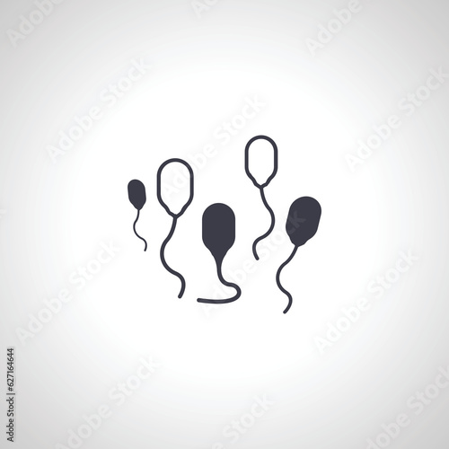 Sperm, Spermatozoa isolated icon. Sperm icon
