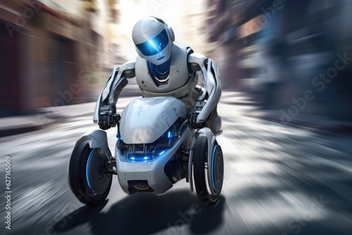 Robot As Human In Tricycle. Race Robotic Engineering, Human Performance, Tricycles Design, Autonomous Racing, Artificial Intelligence, Safety Regulations, Contest Rules