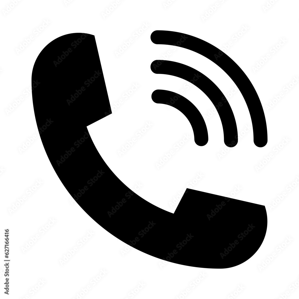 Ringing phone handset telephone vector icon symbol flat style for graphic design, logo, web site, social media, mobile app, ui illustration Ringing phone handset telephone vector icon symbol flat style for graphic design, logo, web site, social media, mobile app, ui illustration