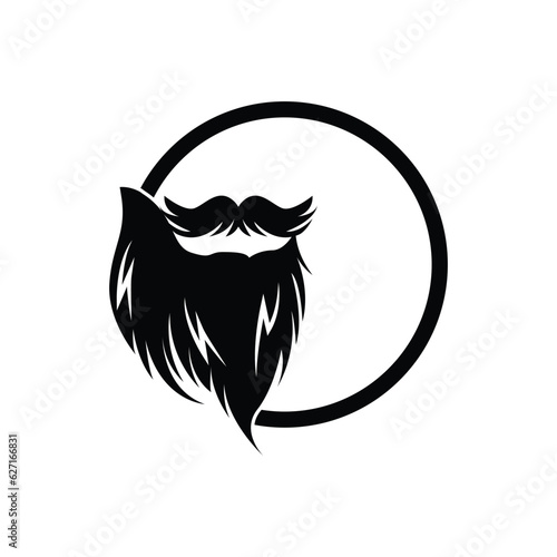 Beard Logo Design, Male Face Appearance Vector, For Babershop, Hair, Appearance, Brand Label