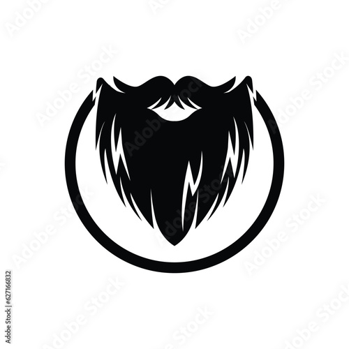 Beard Logo Design, Male Face Appearance Vector, For Babershop, Hair, Appearance, Brand Label