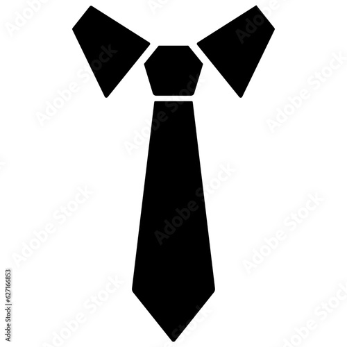 Black single modern necktie & neckcloth icon. Simple business flat design vector pictogram, infographic interface elements for app logo web button ui ux isolated on white background