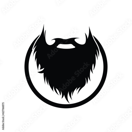 Beard Logo Design, Male Face Appearance Vector, For Babershop, Hair, Appearance, Brand Label