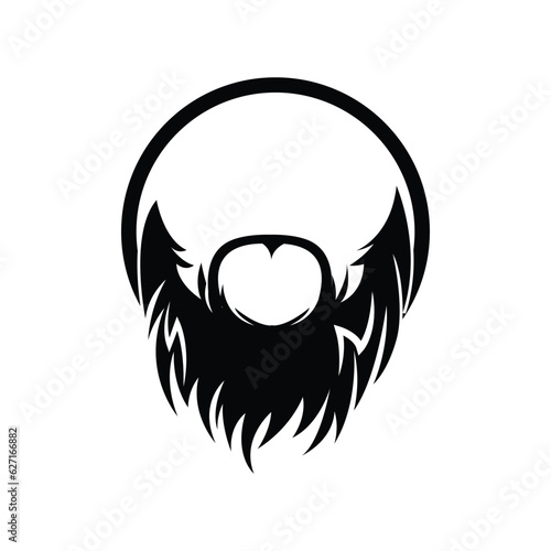 Beard Logo Design, Male Face Appearance Vector, For Babershop, Hair, Appearance, Brand Label