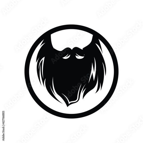 Beard Logo Design, Male Face Appearance Vector, For Babershop, Hair, Appearance, Brand Label