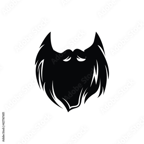 Beard Logo Design, Male Face Appearance Vector, For Babershop, Hair, Appearance, Brand Label