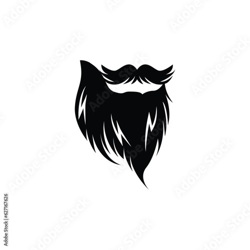 Beard Logo Design, Male Face Appearance Vector, For Babershop, Hair, Appearance, Brand Label