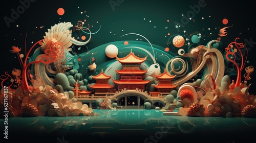 Chinese style. Beautiful background