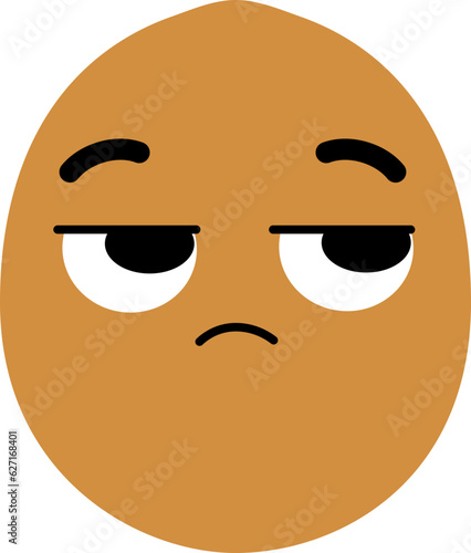 Kiwi Face Looking Right Mistrust