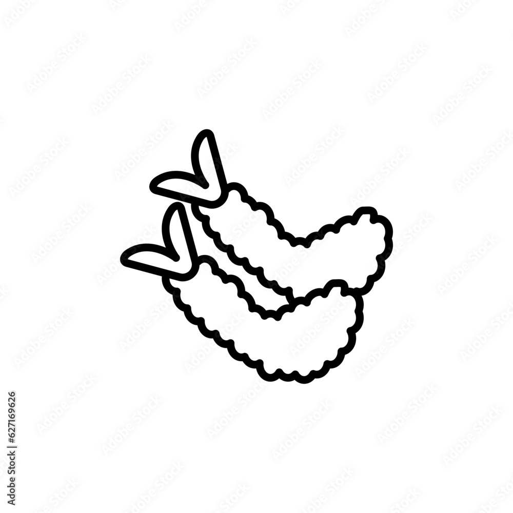 Obraz premium shrimp crisp icon vector design templates