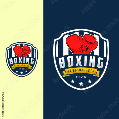 Boxing logo, emblem collection, design template