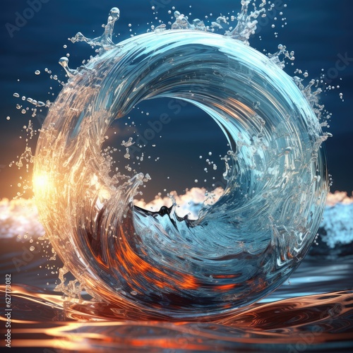 A wave twisted in a circle. Water and Light © cherezoff