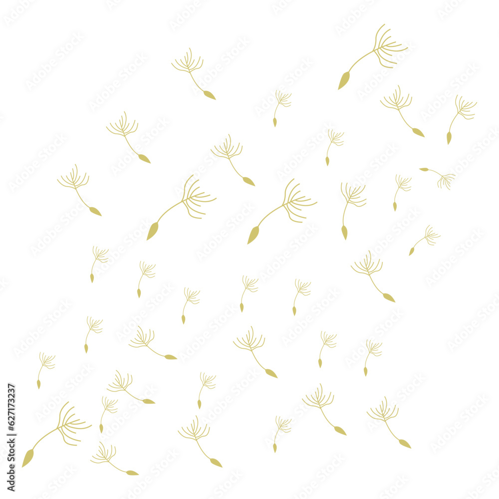 Fototapeta premium Dandelion Logo, Vector Plant Dandelion flower, Design Icon Template
