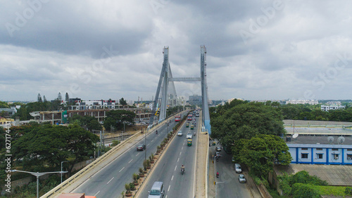 K R Puram cable bridge or hanging bridge in Bangalore. shot on 22.06.2019 © Sanketh