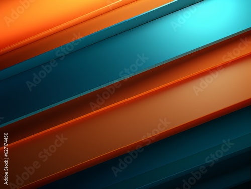 Beautiful abstract wallpaper rendering orange and blue colors AI
