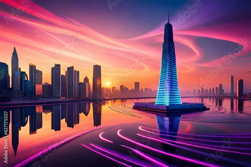 eiffel tower at sunset