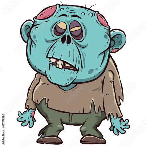 Vector illustration of Cartoon Zombie character