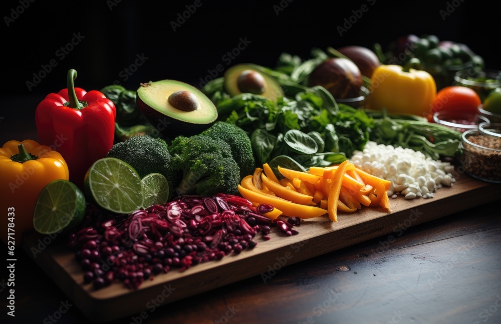 Healthy food, clean eating fruits, vegetables, seeds, superfoods, grains, cabbage, sweet potato, avocado, tomato, onion, beetroot, pepper, eggplant, artichoke, broccoli, cucumber on black background. Healthy food, clean eating fruits, vegetables, seeds, superfoods, grains, cabbage, sweet potato, avocado, tomato, onion, beetroot, pepper, eggplant, artichoke, broccoli, cucumber on black background.