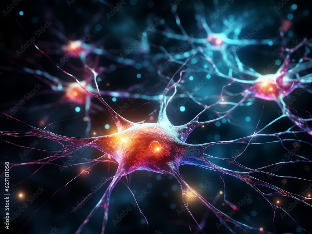 Neural cell neurons connecting the brain Generative AI Neural cell neurons connecting the brain Generative AI