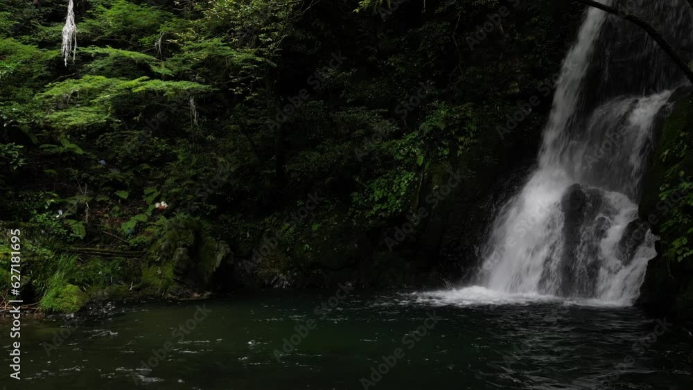 しゃくぜんの滝　ドローン空撮