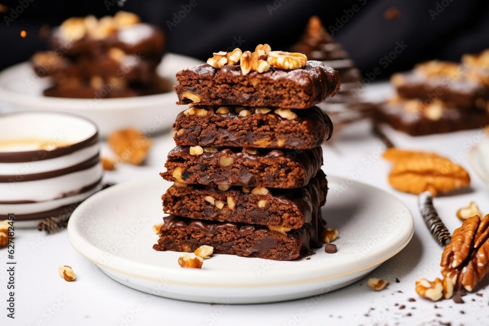stack of chocolate cookies stack of chocolate cookies