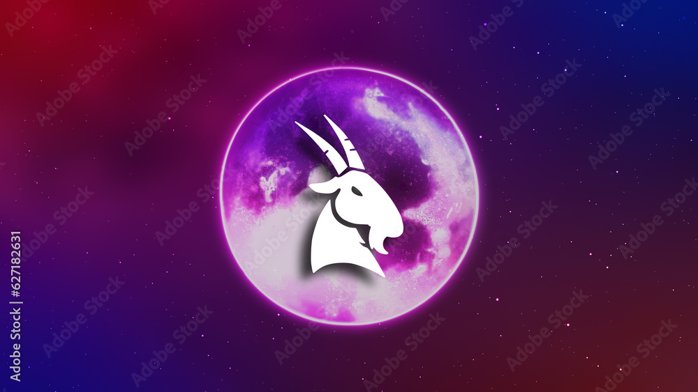 Fototapeta premium Zodiac sign of Capricorn in astrology