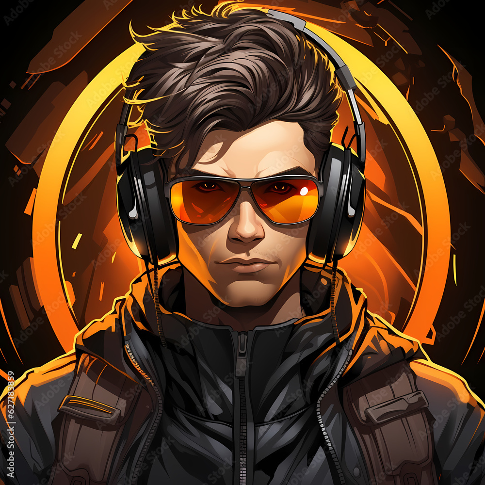 Modern Game Avatar Mascot Sport Logo Design Gamer Head Illustration modern-game-avatar-mascot-sport-logo-design-gamer-head-illustration