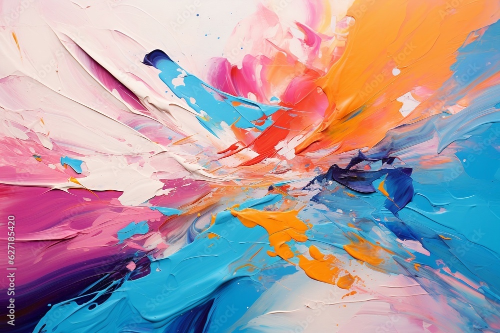 Canvas in Motion: Ethereal Oil Brushstrokes, Ai Generative