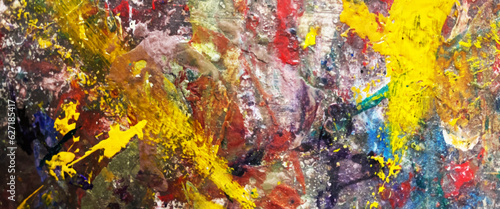 Modern surrealist painting, good as a poster for wall décor, surreal design, hand drawn texture template, modern art concept, closeup of a painting by oil and palette knife.
