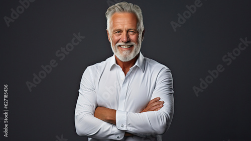 Smiling Business Senior Man, ai generative